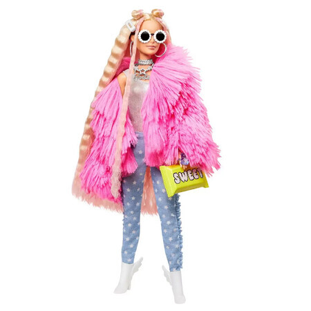 Bambola Barbie Extra, Fluffy Pinky, Barbie