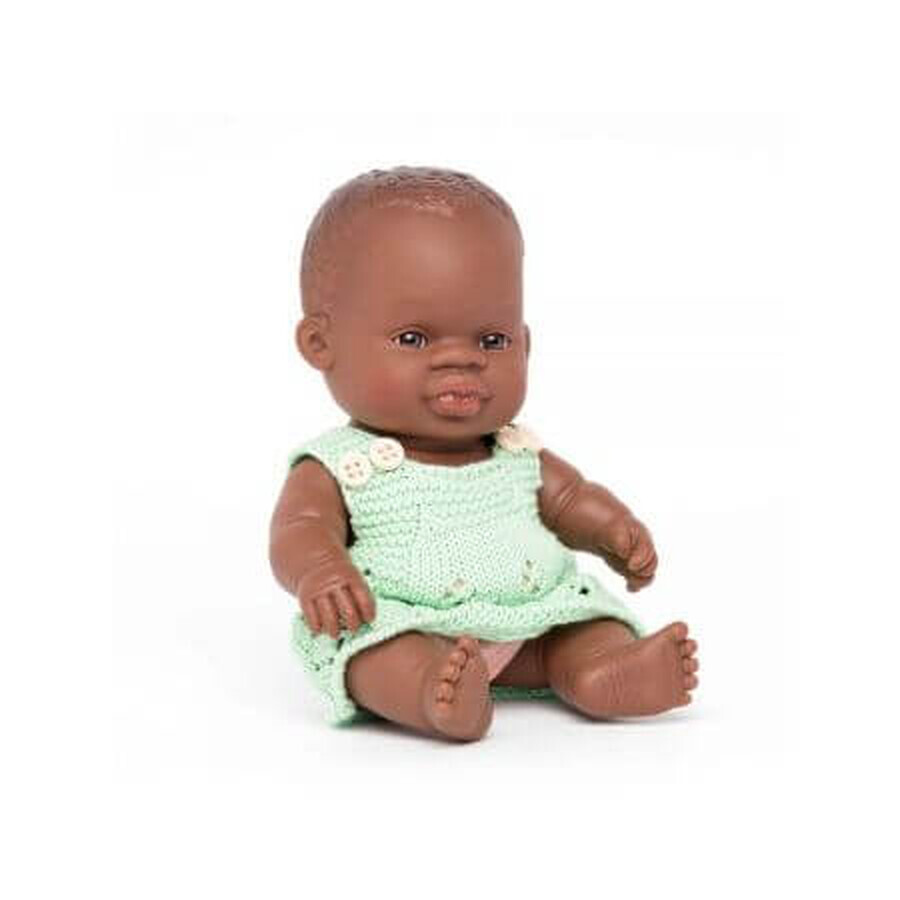 Bambola educativa, 21 cm, bambina africana, Miniland