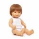 Bambola educativa europea rossa, 38 cm, +10 mesi, Miniland