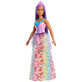 Bambola principessa con capelli viola Dreamtopia, +3 anni, 1 pezzo, Barbie
