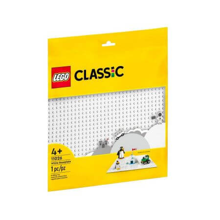 Piastra di base Lego Classic, bianco, 11026, Lego
