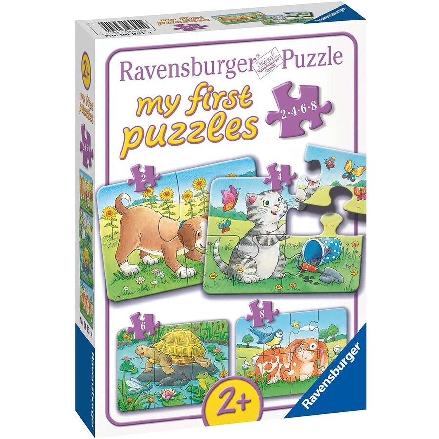 Il mio primo puzzle di animali, +2 anni, 2/4/6/8 pezzi, Ravensburger