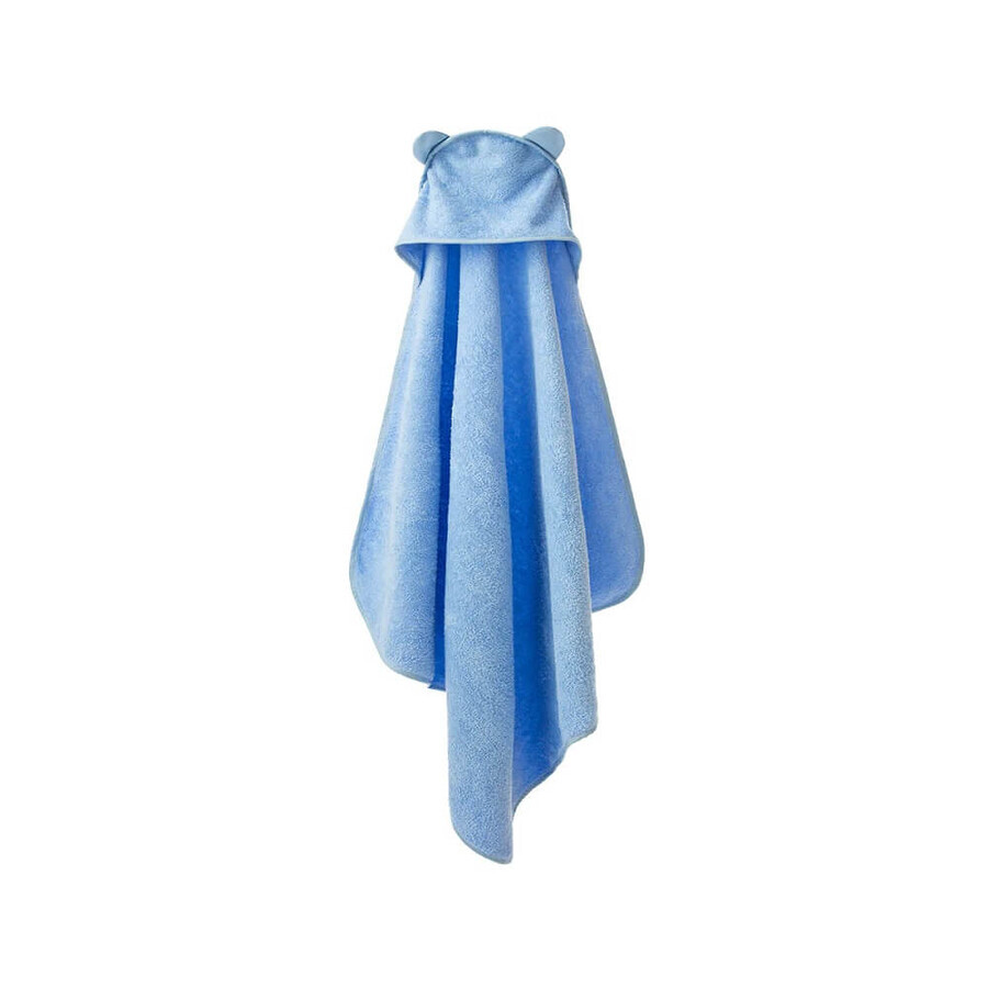 Asciugamano con cappuccio Bebehug, 122 x 77 cm, blu, Twindeco