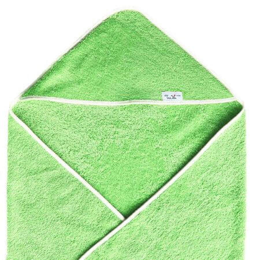 Asciugamano con cappuccio per neonati, 80x100 cm, verde, Tuxi Brands