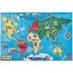 Puzzle da pavimento con mappa del mondo, 33 pezzi, Melissa and Doug