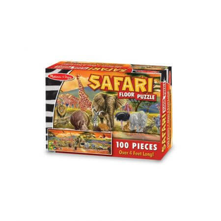 Puzzle da pavimento Safari, 6 anni+, 100 pezzi, Melissa&Doug
