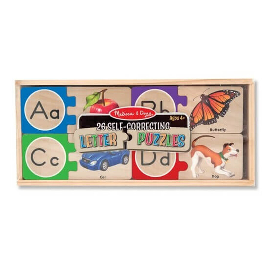 Puzzle di legno, alfabeto inglese, +4 anni, Melissa& Doug