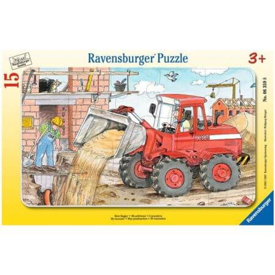Puzzle Excavator, 15 pezzi, Ravensburger