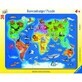 Puzzle Mappa del mondo con animali, 30 pezzi, Ravensburger