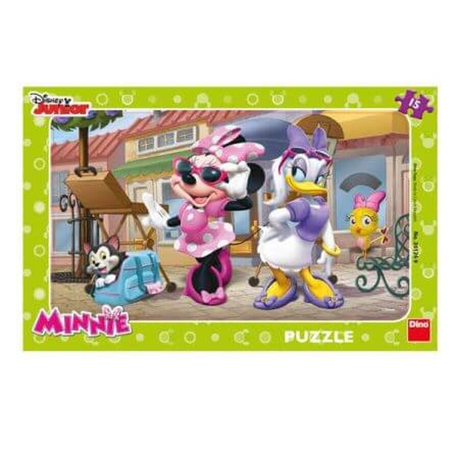 Puzzle di Minnie e Daisy a spasso, 15 pezzi, Dino Toys