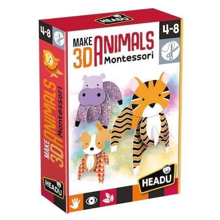 Puzzle Montessori - Animali 3D, +4 anni, Headu