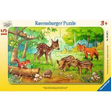 Puzzle dei piccoli animali della foresta, 15 pezzi, Ravensburger