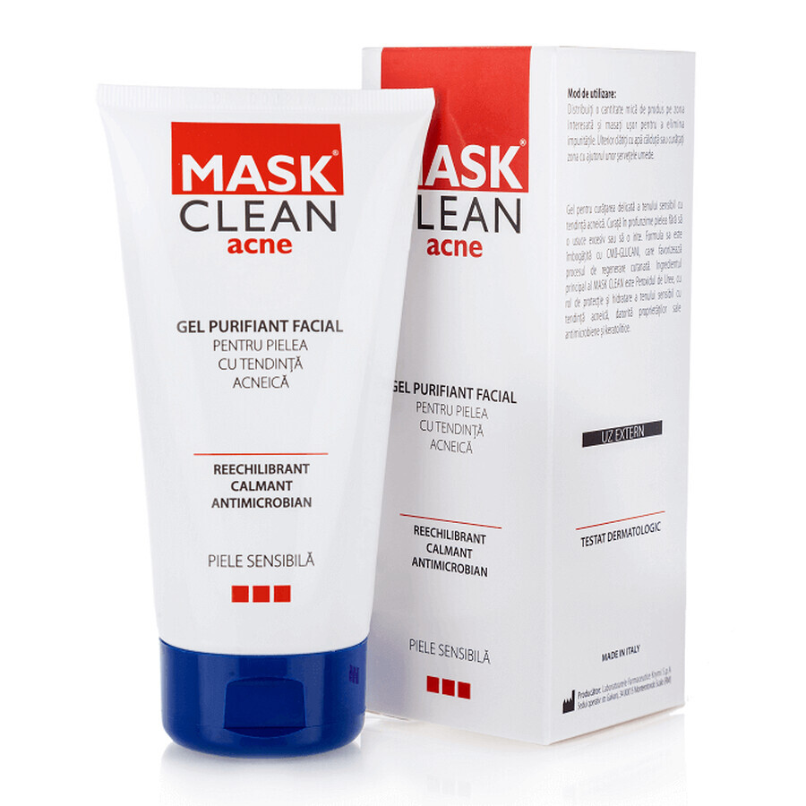 Mask Clean Acne purifying facial gel, 150 ml, Solartium Group