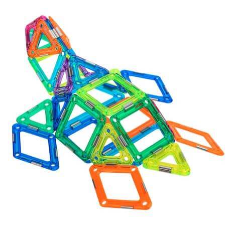 Gioco di costruzioni magnetiche 3D, 83 pezzi, Happy Zoo, +3 anni, MagSpace