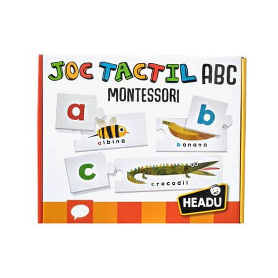Gioco tattile ABC romano Montessori, Headu