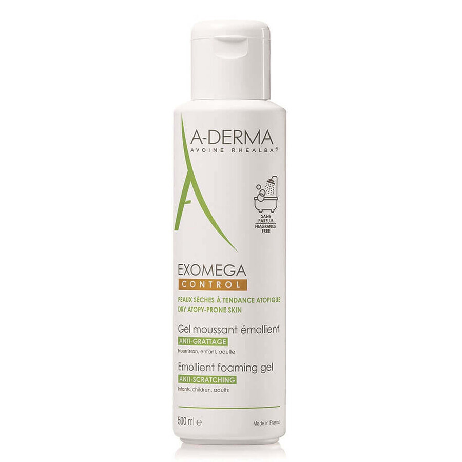 A-Derma Exomega Control Emollient Foaming Gel, 500 ml