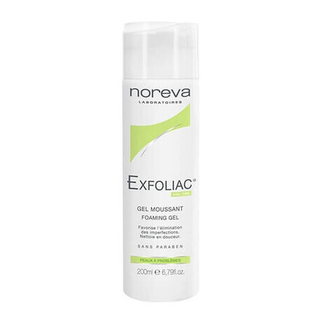 Noreva Gel espumoso exfoliante para pieles acnéicas, 200 ml