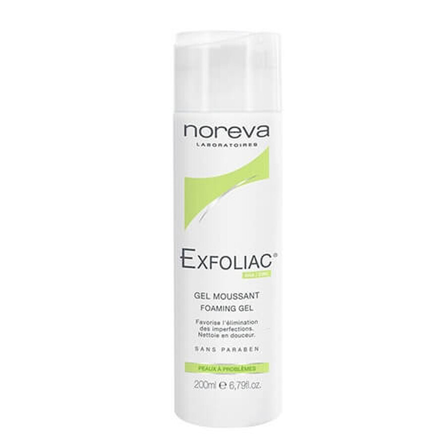 Noreva Gel espumoso exfoliante para pieles acnéicas, 200 ml