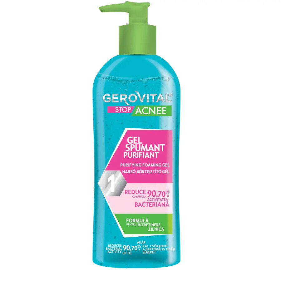 Gel Schiumoso Purificante, Gerovital Stop Acnee, 150 ml, Farmec