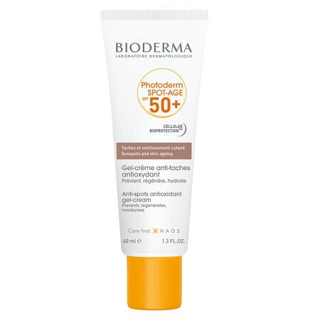 Bioderma Photoderm - SPOT-AGE Crema Solare Antimacchie Antirughe SPF 50+, 40Ml