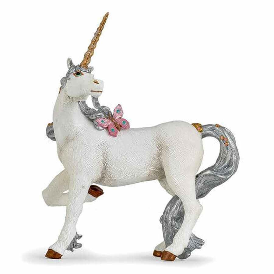 Figurina di unicorno in argento, +3 anni, Papo