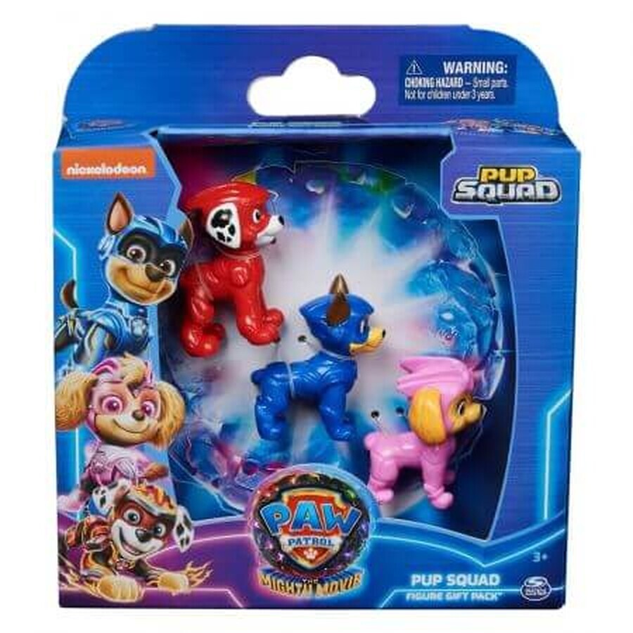 Figuras Pup Squad Puppy Patrol, 3 años+, 3 pcs, Nickelodeon