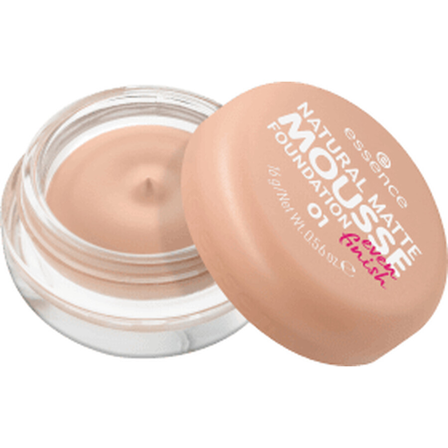 Fondotinta in mousse Natural Matte, 16 g, Essence