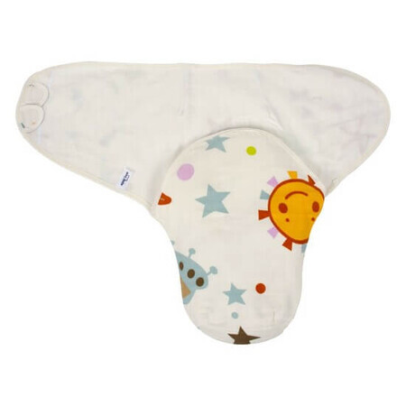 Organic cotton swaddle blanket, Space, SeviBebe