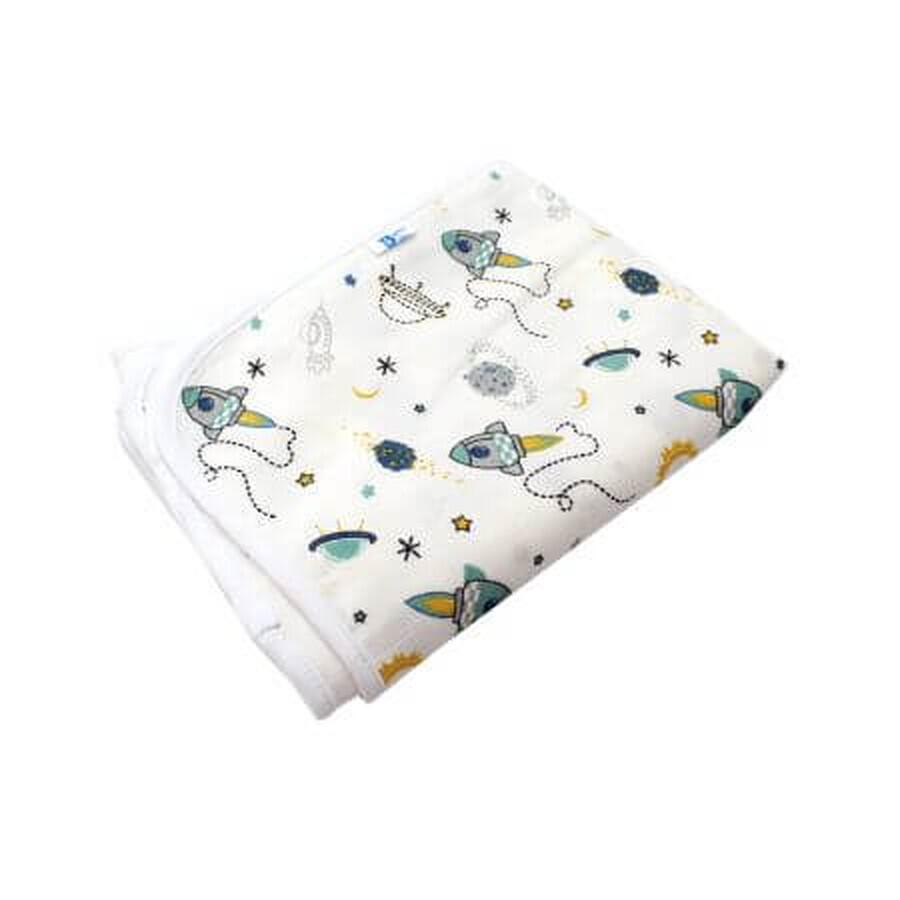 Double muslin blanket Planet, 120x100 cm, Baltic Baby