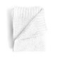 Toppa in cotone lavorato a maglia Moss, 80x100 cm, Bianco, Tuxi Brands