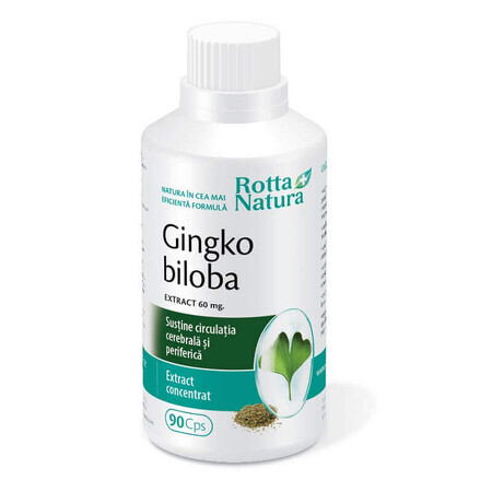 Gingko Biloba 60mg, 90 gélules, Rotta Natura