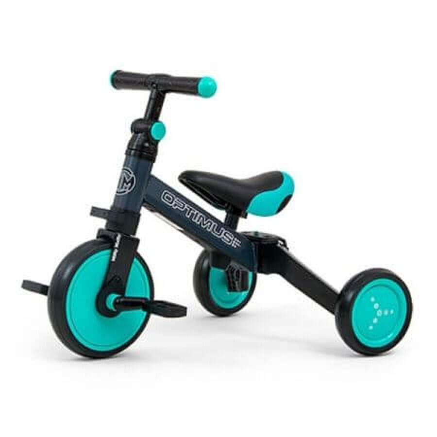 Triciclo convertibile 3 in 1 per bambini Optimus, menta, Milly Mally