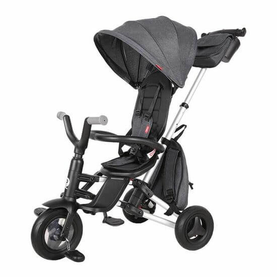 Tricycle pliant pour enfants Nova Rubber Ultra, noir, Qplay