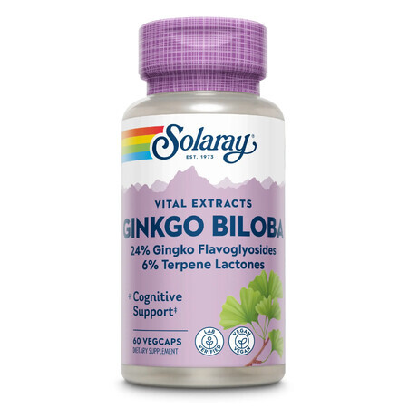 Ginkgo Biloba 60mg Solaray, 60 capsules, Secom