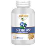 Memo On, 120 tabletten, Ayurmed, Natuurlijk geheugensupplement