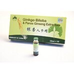 Ginkgo Biloba e Panax Ginseng, 10 fiale x 10 ml, Sanye