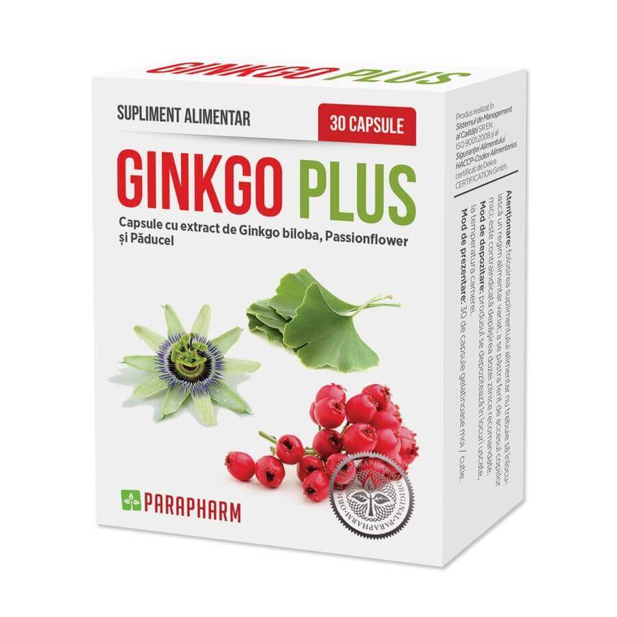 Ginkgo Plus, 30 gélules, Parapharm