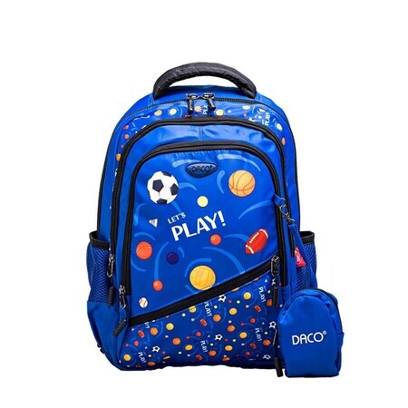 Zaino blu Let's play, 38 cm, Daco