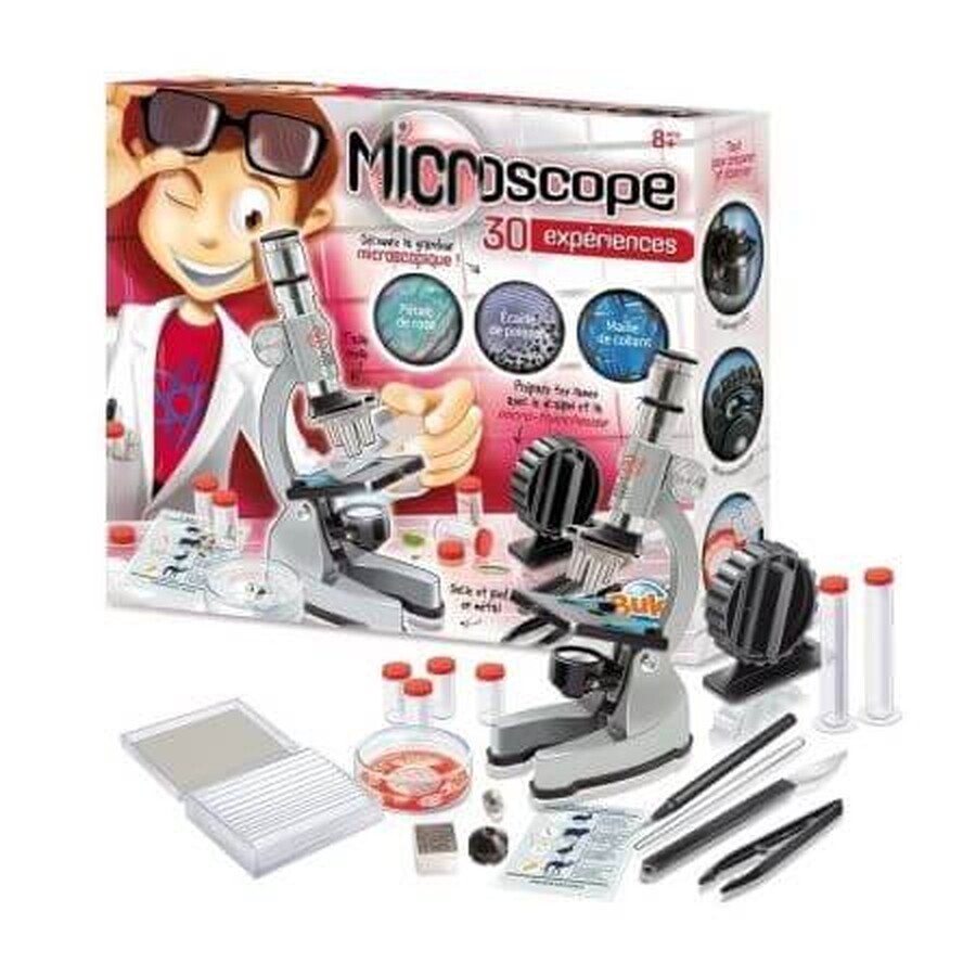 Kit microscopio 30 esperimenti, +8 anni, Buki