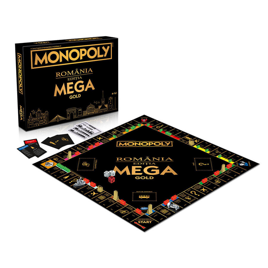 Monopoly Romania Mega Oro, +8 anni, Mosse vincenti