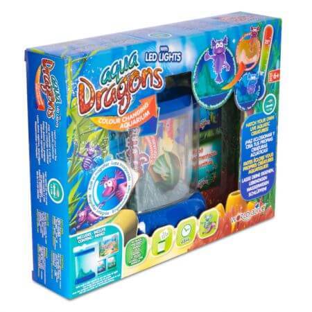 Set educativo Stem Deluxe con colori e LED cangianti, Aqua Dragons