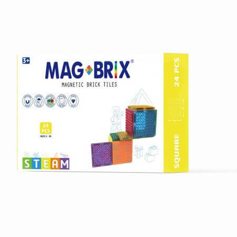 Set magnetico Magbrix, 24 pezzi, Magblox