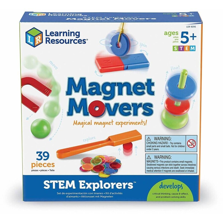 Set di magia a vapore con magneti, +5 anni, 39 pezzi, Learning Resources
