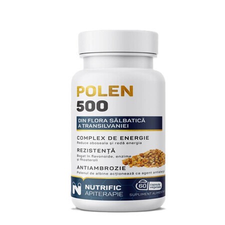 Polline, 500 mg, 60 capsule vegetali, Nutrific