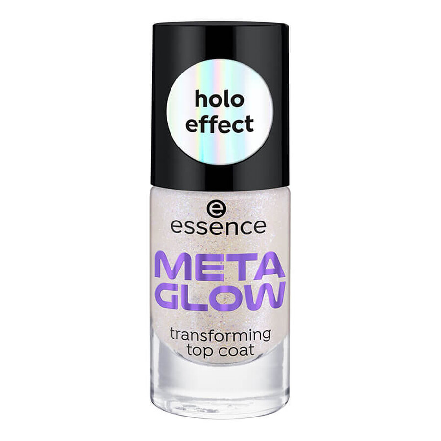 Esmalte de uñas Meta Glow Multi-reflecting Top Coat, 8 ml, Essence