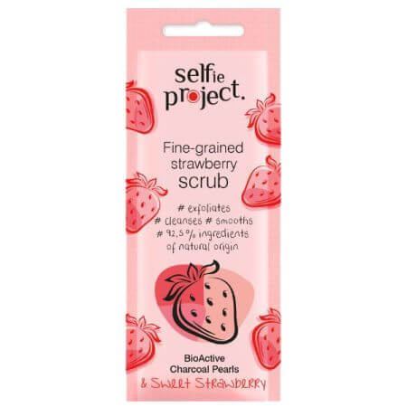 Fine exfoliating mask with strawberry enzymes, 8 ml, Selfie Project