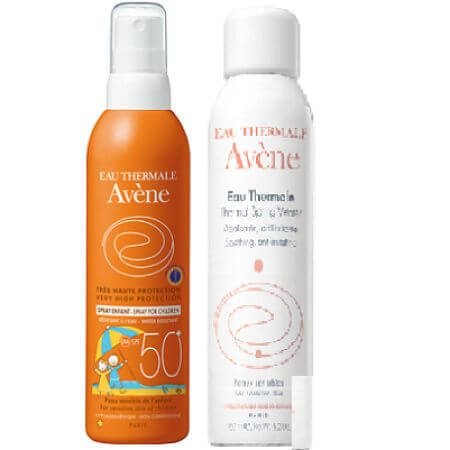 Avene Spray protettivo solare SPF50+ e Acqua Termale Spray, Pierre Fabre