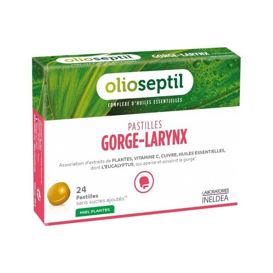 Gorge Larynx Olioseptil, 24 pills, Laboratoires Ineldea