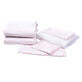 Set completo di lenzuola e copertine per culla, 120 x 60 cm, modello Pink Stars, Fic Baby