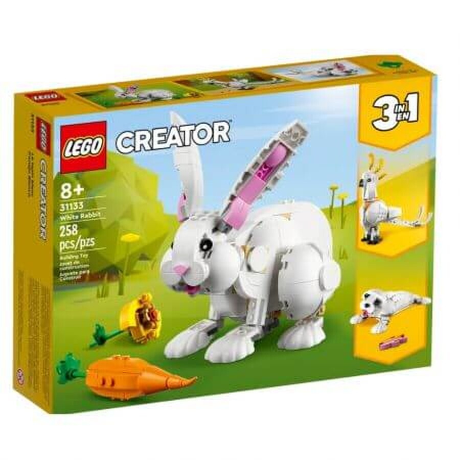 Set di creazione Lego Creator 3 in 1 White Rabbit, 8 anni+, 31133, Lego